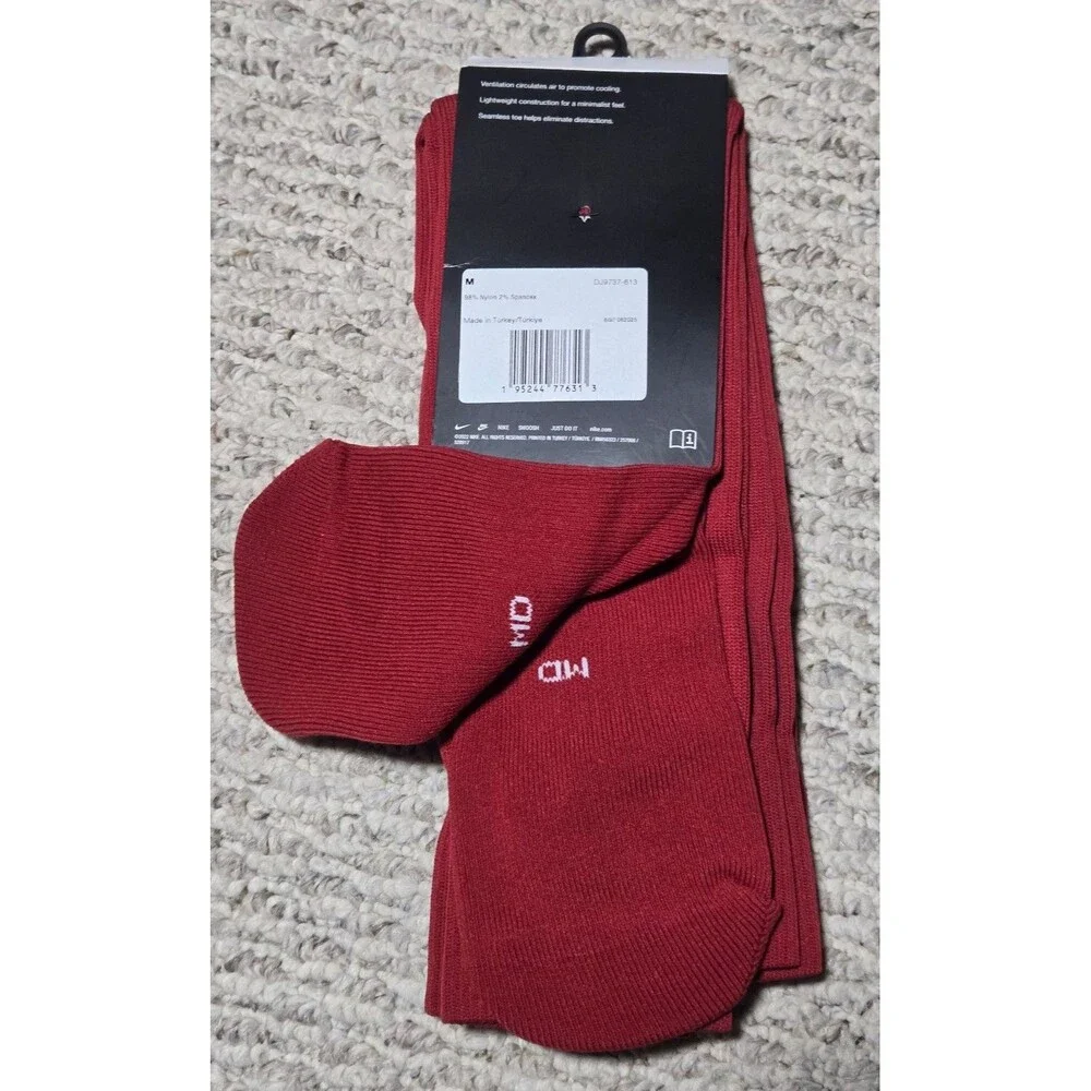 NWT Nike Knee-High Sports Socks Maroon Women's 6-10 Youth 5-7Y Men 6-8 Baseball